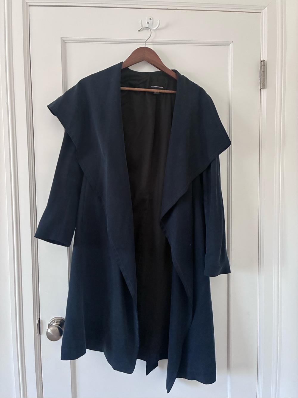 Club Monaco Navy/Black Open-Front Coat